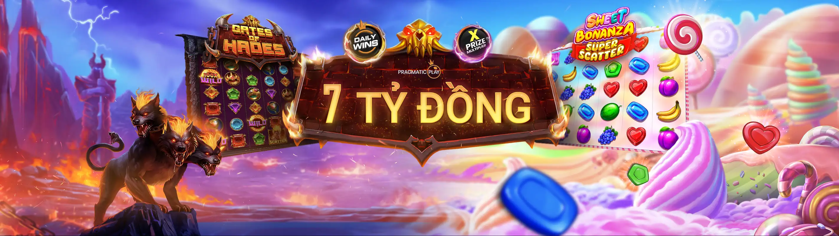 Hình ảnh video slot nổ hũ hiện đại với đồ họa 3D sống động và nhiều tính năng.